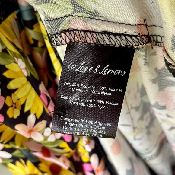 For Love And Lemons Floral Maxi Dress - Yellow and Purple - Picture 9 of 11